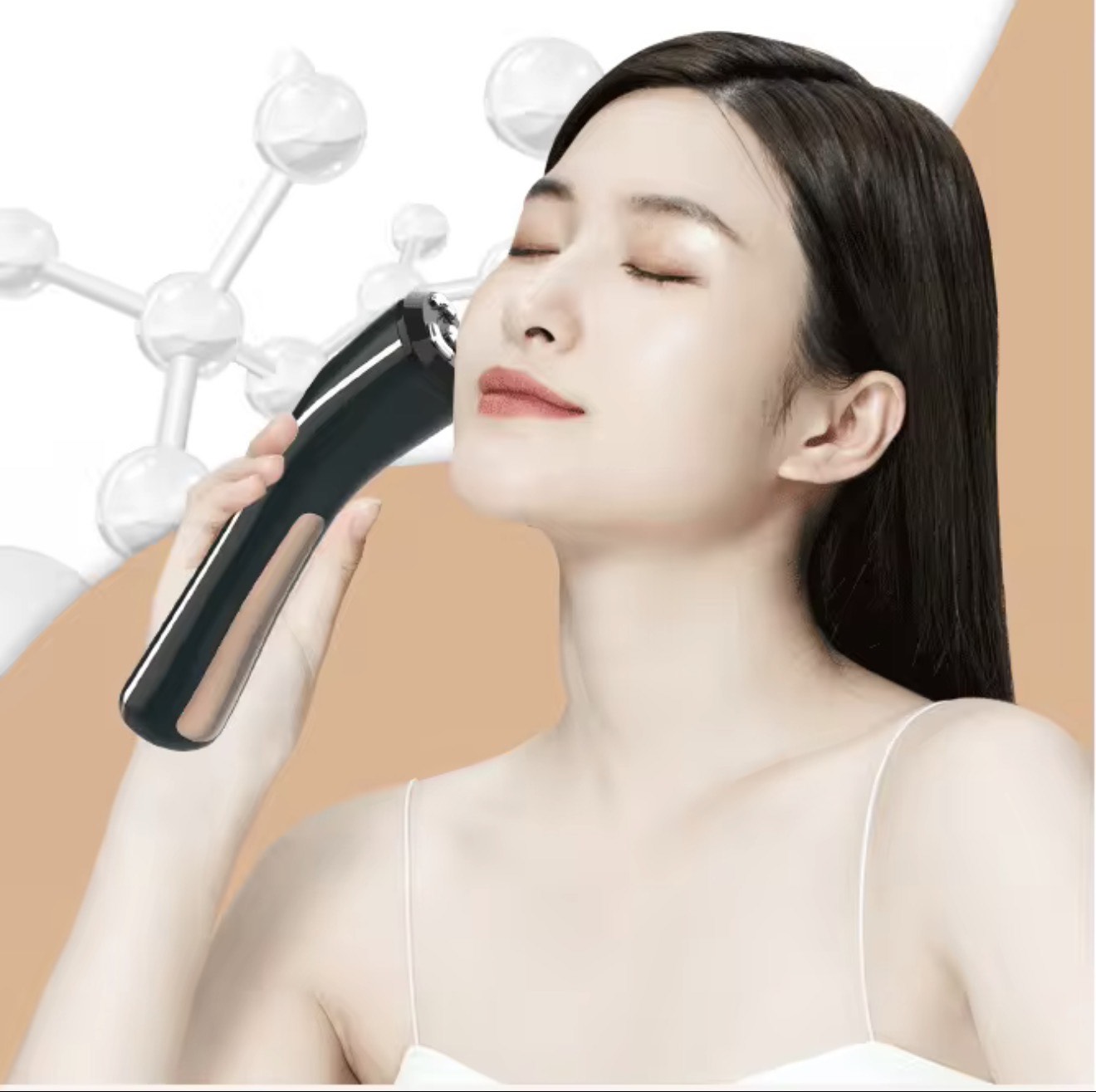 Microcurrent Facial Device 3-in-1 Light Therapy Beauty Massager for Wrinkle Lifting and Puffiness Reduction - Image 3