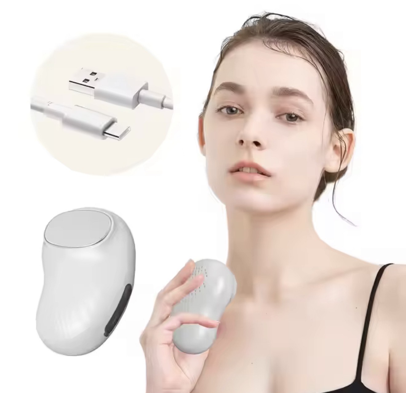 Red Bean Hot and Cold Facial Massager – Skin Firming & Anti-Aging - Image 3