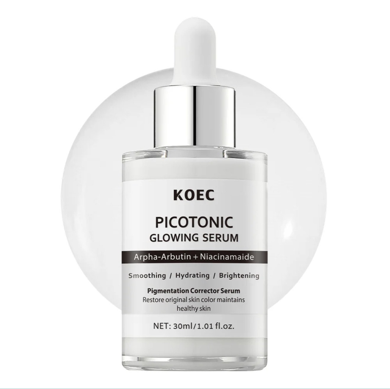 KOEC Picotonic Glowing Serum – Alpha‑Arbutin + Niacinamide Brightening & Blemish Mark Corrector