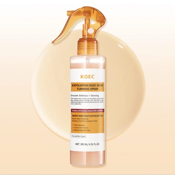 KOEC Exfoliating Kojic Acid Turmeric Spray bottle 200 mL front view
