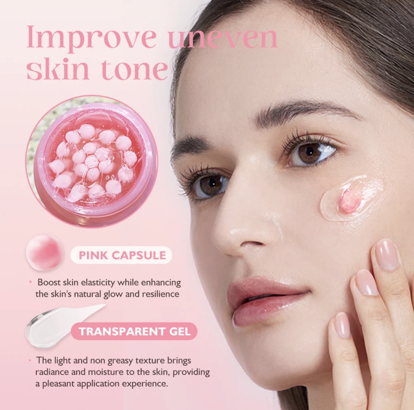 KOEC PDRN Pink Collagen Capsule Cream – 5% Niacinamide & Hydrolyzed Collagen (50g) - Image 3