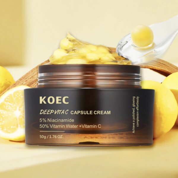 KOEC Deep Vita C Capsule Cream – Brightening & Hydrating Vitamin C Moisturizer | 50g