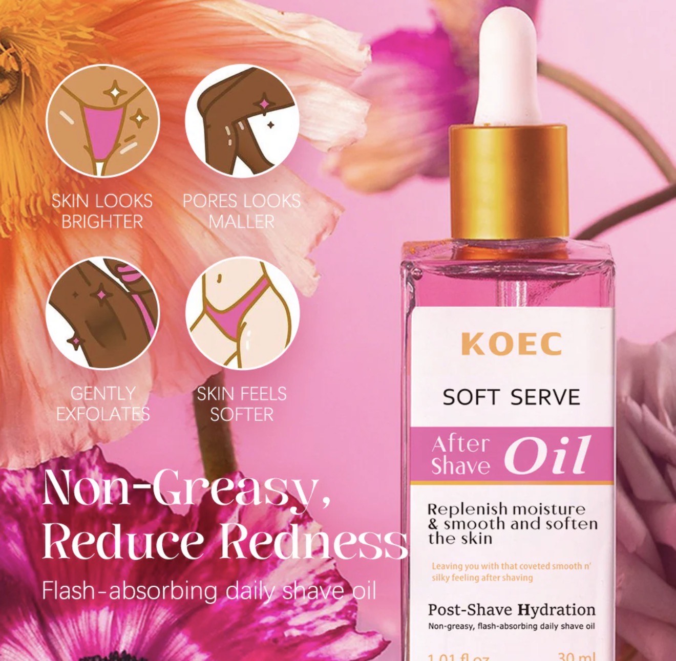 KOEC Soft Serve After Shave Oil – Hydrating & Soothing Post-Shave Skincare | 30ml - Image 7