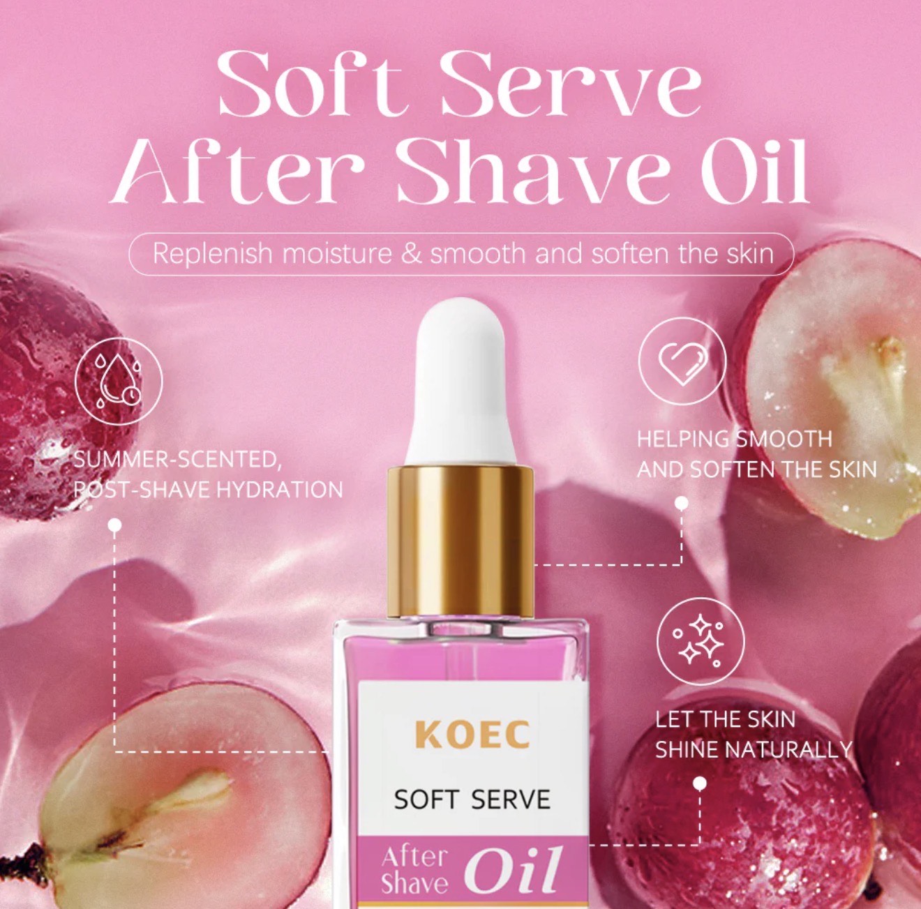 KOEC Soft Serve After Shave Oil – Hydrating & Soothing Post-Shave Skincare | 30ml - Image 5