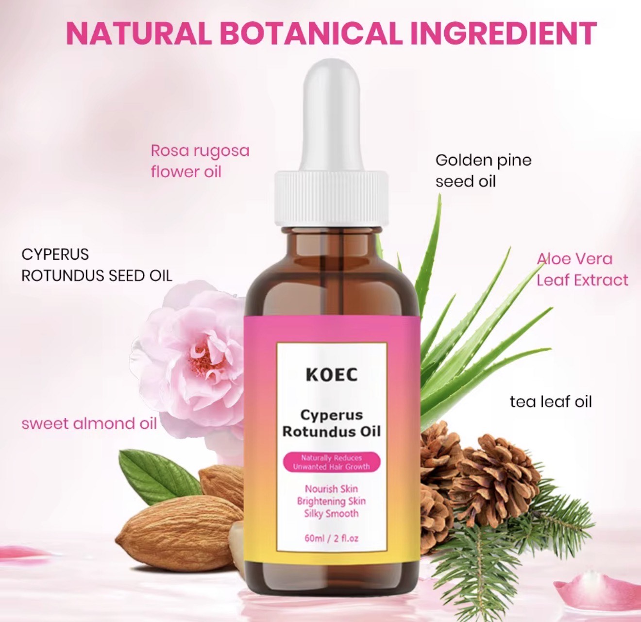 KOEC Cyperus Rotundus Oil – Natural Hair Growth Reduction & Skin Nourishing Oil - Image 5