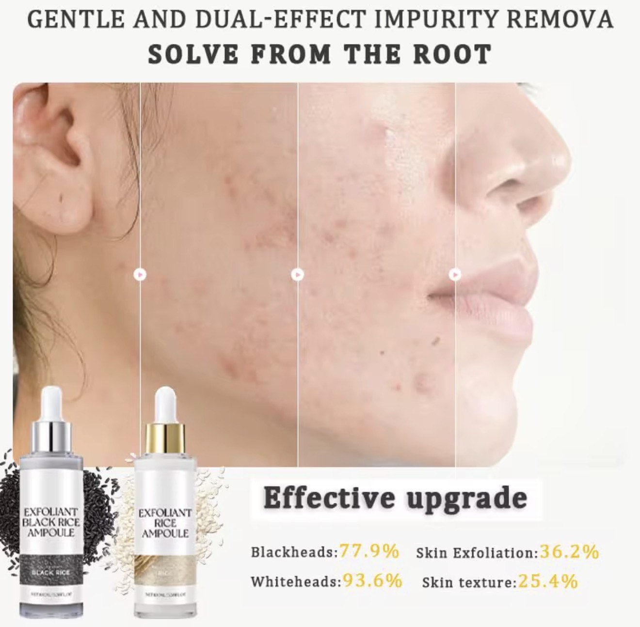 KOEC Exfoliant Rice & Black Rice Ampoule Duo – Radiance & Texture Repair (100 mL each) - Image 8