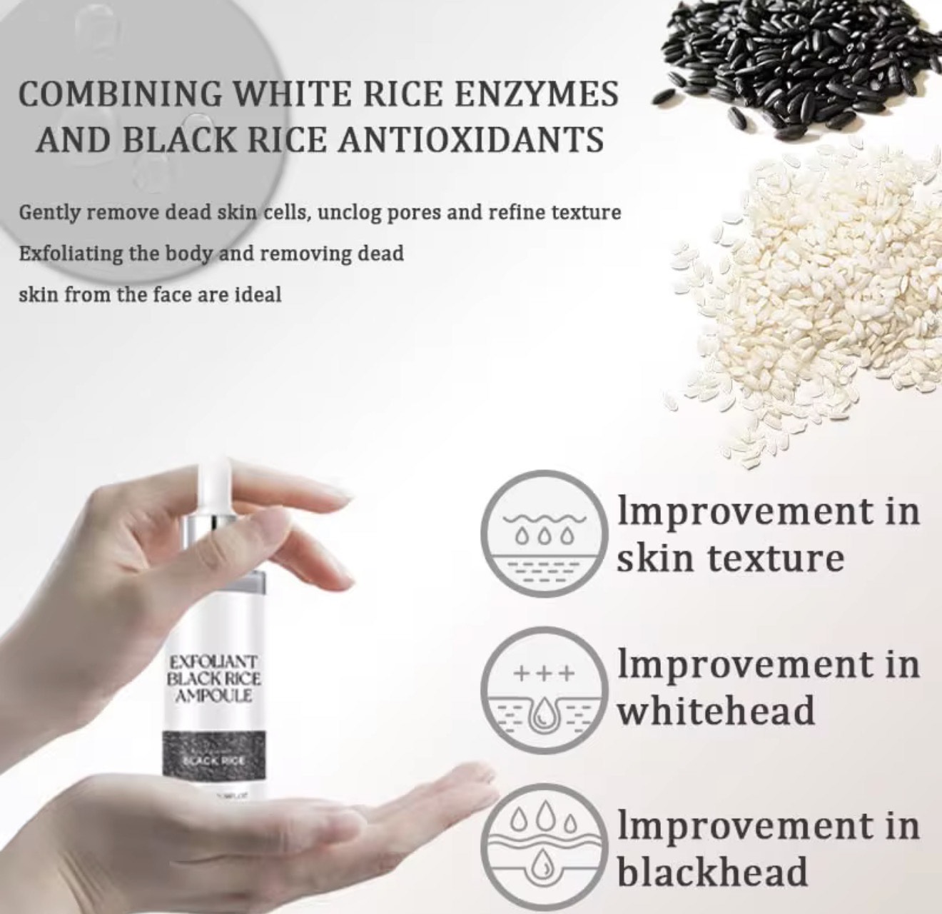 KOEC Exfoliant Rice & Black Rice Ampoule Duo – Radiance & Texture Repair (100 mL each) - Image 7