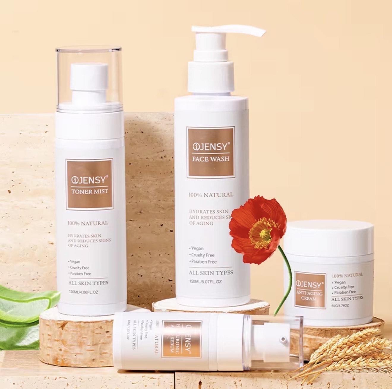 Korean Skin Care-OJENSY 4-Step Natural Skincare Set - Image 3